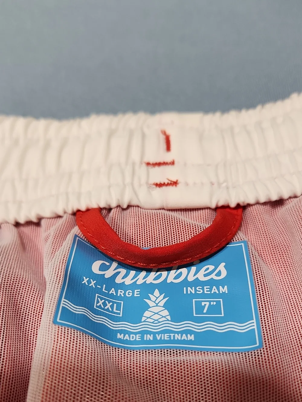 NWOT chubbies Red Swim Trunks W/ Drawstring. XXL.